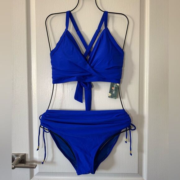 Blooming Jelly Women’s High Waisted Bikini Tummy Control Swimsuit XL NWT - Picture 2 of 7